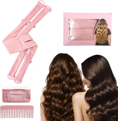 Produktbild von Wärmefreie Lockenwickler und Kamm, für alle Haartypen, weiche Locken, Haarstyling Set