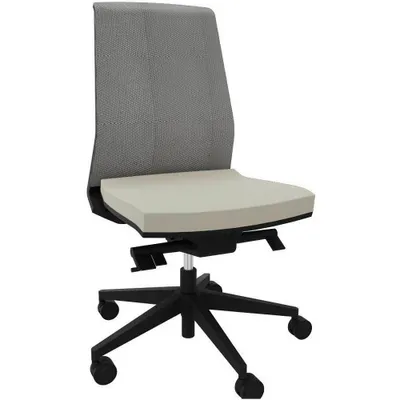 Produktbild von Quadrifoglio Bürostuhl Omnia Netz beige, schwarz, schwarz Stoff