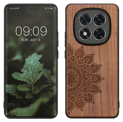 Produktbild von kwmobile Handyhülle für Xiaomi Redmi Note 14 Pro+ 5G / Redmi Note 14 Pro Plus 5G Hülle Holz - Case mit TPU Bumper - Stoßfestes Hardcase - Schutzhülle