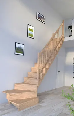 Obrázok produktu pre Schodisko Pertura Atanas Dub s podstupnicami dub 1/4-otočené dole vpravo 80 cm 13/14