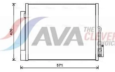 Produktbild von AVA COOLING SYSTEMS OL5560D Kondensator Klimaanlage Klimakondensator für OPEL Meriva B (S10) +Trockner