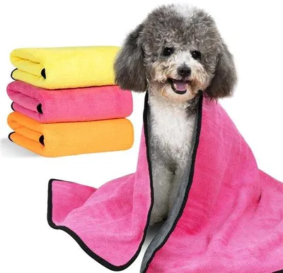 Produktbild von Ibenzoa® 3er-Set superabsorbierende Handtücher für Hunde & Katzen – ultraweiche Faserstruktur, ideal zum schnellen Abtrocknen und zur Fellpflege