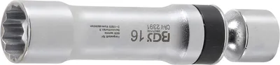 Produktbild von BGS-2391 Zündkerzen Gelenkeinsatz, 16 mm, 12-kant mit Haltefeder