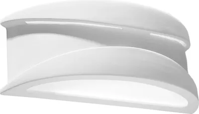 Produktbild von Moderne Wandlampe Weiß Gips bemalbar E27 Wandleuchte Wohnzimmer Schlafzimmer Treppenhaus