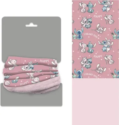 Produktbild von Disney Stitch 64x24 Cm Nackenwärmer Rosa  Mädchen Rosa One Size