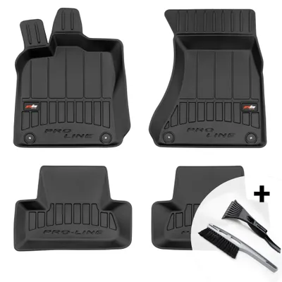 Imagen del producto de Alfombrillas de goma 3D para coche, juego de 4 piezas, aptas para todas las estaciones, compatibles con Audi Q5 I SQ5 (2008-2017)