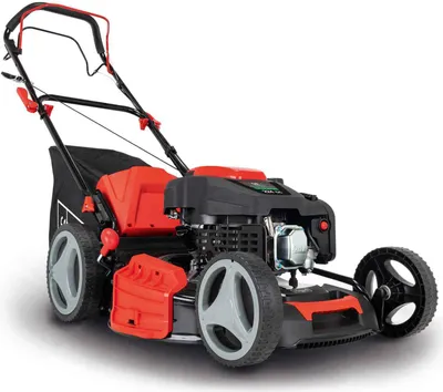 Produktbild von Scheppach Benzin Rasenmäher MS225-53 mit Radantrieb | 6PS | 53 cm Schnittbreite | 65 Liter Fangkorb | Reinigungsfunktion | Mulchfunktion | Auswurf