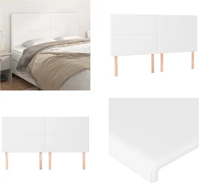 Image de vidaXL Têtes de lit 4 pcs. Blanc 100x5x78/88 cm similicuir - Tête de lit - Têtes de lit - Tête de lit