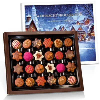 Produktbild von Pralinenbote - Weihnachtskollektion mit 24 handgefertigten Pralinen, 300 g