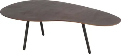 Produktbild von Zeitgenössischer Couchtisch Tropfen in Braun, Aluminium/Metall – Länge 119cm