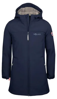 Productafbeelding van Trollkids Girls Kristiansand Coat dla dziewczynki mantel voor kinderen, donkerblauw, maat 164