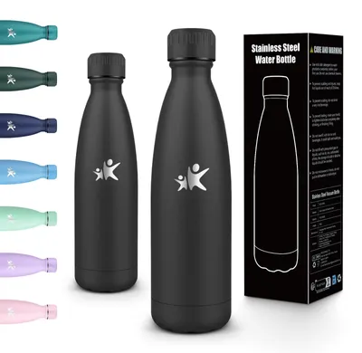 Obrázok produktu pre Termoska Motswedi 500 ml, dvojstenná vákuová, nerezová fľaša na pitie, izolovaná fľaša na vodu, nerezová fľaša na pitie, nepretekajúca fľaša pre