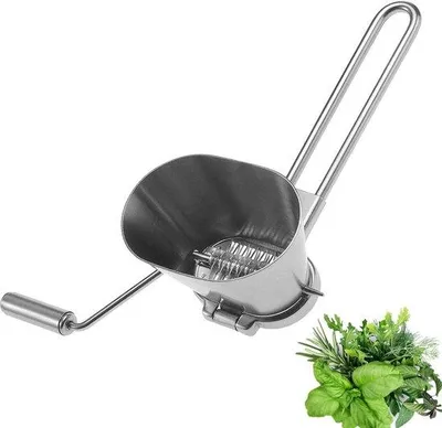 Immagine prodotto di Macinino per erbe aromatiche, per erbe fresche, acciaio inossidabile, argento