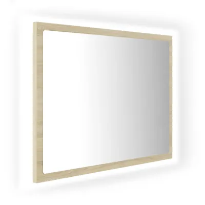Obrázek produktu pro vidaXL LED koupelnové zrcadlo Sonoma Oak 60x8,5x37 cm Akryl