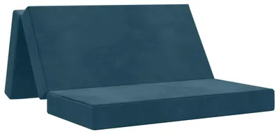 Image de Canapé-lit pliable 160 x 67 x 45 cm Bleu