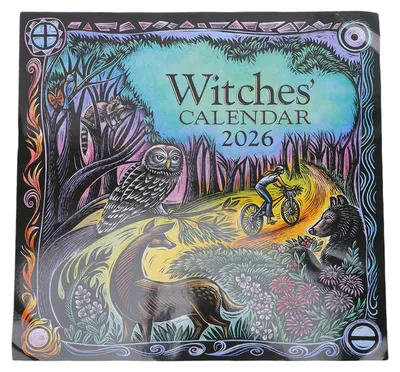 Obrázok produktu pre 2026 Witches Calendar Coated Paper Astrological Witches Planner Calendar with Spells Rituals Moon Phases