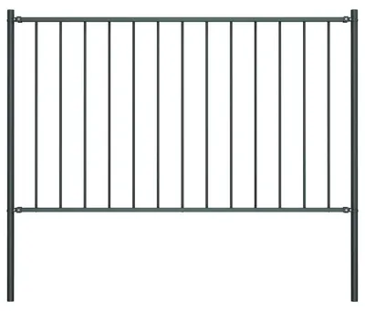 Image de Panneau de clôture pour jardin, modèle Woerden, anthracite, acier, dimensions 1,7 x 0,75 m