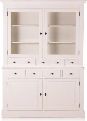 Produktbild von Casa Padrino Landhausstil Wandschrank Antik Weiß  155 x 46 x H. 280 cm - Landhausstil Möbel