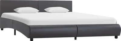 Immagine prodotto di vidaXL Struttura letto con LED in Pelle finta grigia 160x200 cm