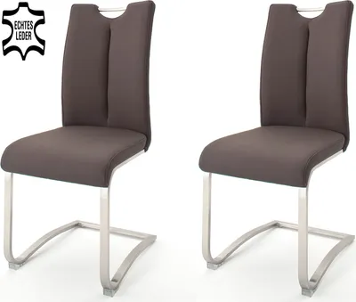 Produktbild von Schwingstuhl Küchenstuhl Esszimmerstuhl Schwinger Stuhl "Kerrin II" (2-er Set) Braun