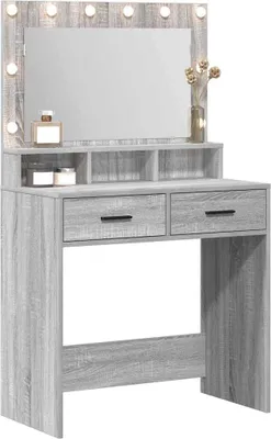 Obrázek produktu pro vidaXL Toaletní stolek Grey Sonoma 79 x 41 x 135 cm Materiál na bázi dřeva