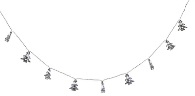 Produktbild von Weihnachtslichterkette - 130 cm lang, aus Metall und Kunststoff, silberfarben, 0 LED – Batteriebetrieb – Schiebeschalter