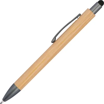 Produktbild von Touchpen Holzkugelschreiber aus Bambus / Stylusfarbe: schwarz