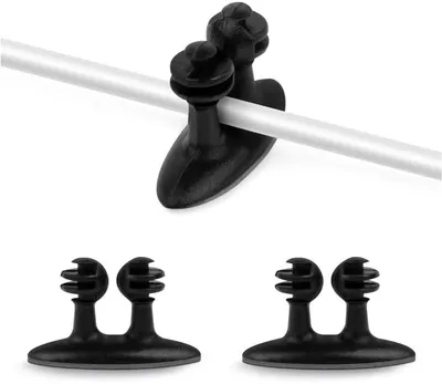 Zdjęcie produktu dla Go Go Gadget – Uchwyty kabli – Klamry do kabli – Organizer kabli – System organizacji kabli – samoprzylepny – zestaw 4 sztuk – kolor czarny