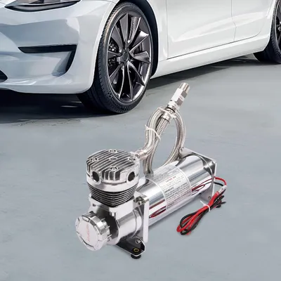 Produktbild von Tragbarer Luftkompressor - 12V - 200 PSI - Leistungsstarke Reifenpumpe für Autos - Silber