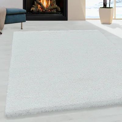 Produktbild von Ayyildiz Hali FLUFFY1602303500WHITE, Teppich, Polypropylen (PP), Weiß, Rechteck, 1600 mm, 2300 mm