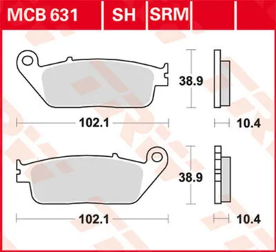 Obrázok produktu pre TRW Bremsbelag Trw Sinter Mcb 631 Sh