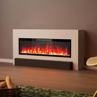 Produktbild von Glow Fire Elektrokamin 'Hestia 127 Weiss' | LED Standkamin in weiß mit Heizung (1500 W) | HxBxT: 75x156x35 cm