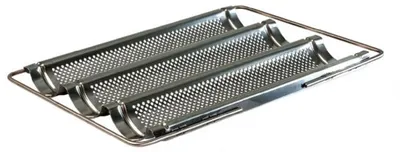 Produktbild von LARES Baguette Backblech mit ausziehbaren Bügeln - Maße ca. 52,5-42 x 33 x 2,5 cm - 6301