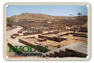 Produktbild von Blechschild Reise 18x12cm Rhodos Griechenland Kamiros Antike Stadt