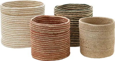 Produktbild von Set aus 4 sortierten aufbewahrungskörben tito aus jute - Atmosphera créateur d'intérieur