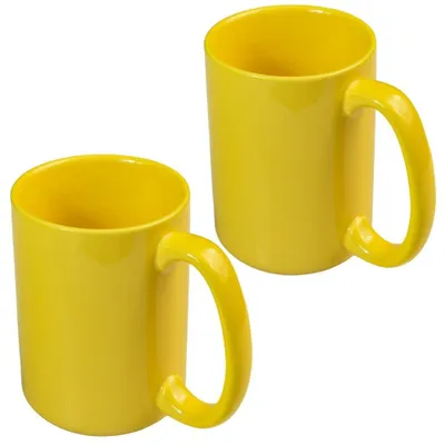 Produktbild von Set aus 2 Porzellantassen – 450 ml – Gelb