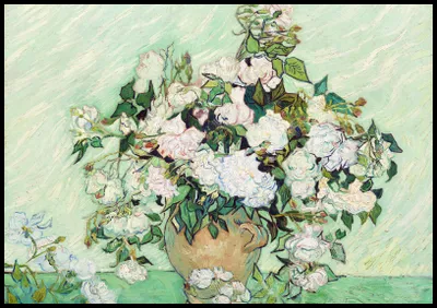 Zdjęcie produktu dla Plakat 100x70cm  Wazon z Różami, Van Gogh Vintage do Salonu