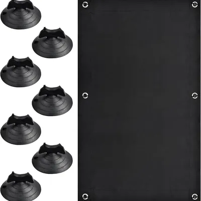Imagen del producto de Cortina opaca portátil que bloquea la luz solar, el calor y la luz sin necesidad de taladrar (negra, 96 cm x 115 cm)