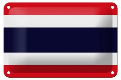 Produktbild von Blechschild Flagge Thailands 18x12cm Flag of Thailand Dekoration