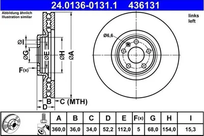 Image de Disque de frein ATE 24.0136-0131.1