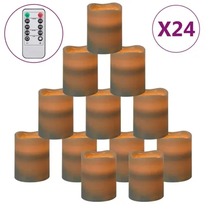 Produktbild von vidaXL LED-Kerzen 24 Stk. mit Fernbedienung Warmweiß