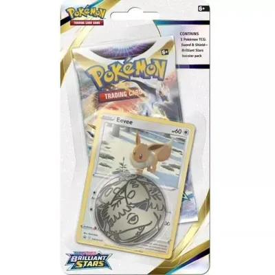 Obrázek produktu pro Pokémon TCG: Brilliant Stars: Eevee 1-Pack Blister.