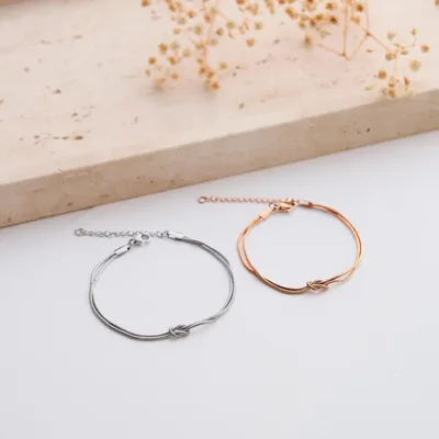 Produktbild von Armband Set Damen gold- & silberfarben – filigraner Modeschmuck 2-teilig, J0684GS