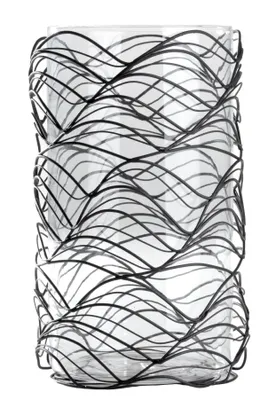Zdjęcie produktu dla Wazon (13x13x22,5cm), czarno-brązowy