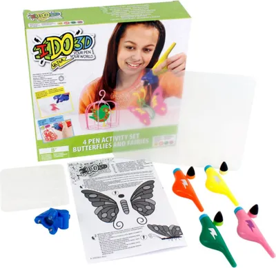 Produktbild von 3D-Bastelset Schmetterling und Feen ido3d | 4 Stück