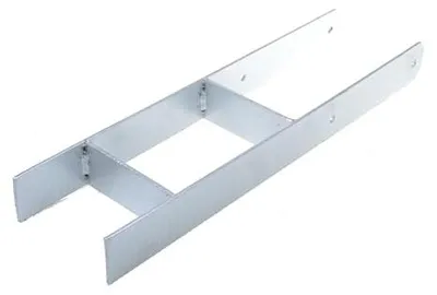 Immagine prodotto di Supporto per palo Aqbau® H, 161 mm. Supporto a forma di H, ancoraggio per palo, supporto a forma di H, supporto per palo, base per palo a forma di H, elemento di fissaggio in cemento. Altezza totale: 600 mm. Materiale: metallo