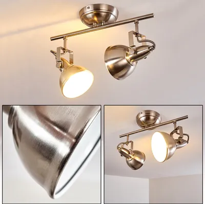 Produktbild von Arazane »Arazane« Deckenlampe aus Metall in Nickel-matt/Weiß