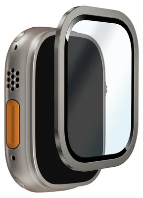 Produktbild von PURO Gehärtetes Glas mit Titanrahmen für Apple Watch 49mm