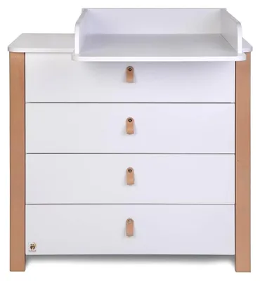 Produktbild von YappyÉtude Kommode, Kommode mit herausnehmbarer Wickelkommode, Weiß