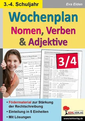 Obrázok produktu pre Wochenplan Nomen, Verben & Adjektive